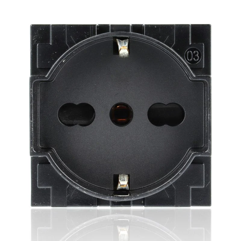 BTICINO KG4140A16 - Presa Standard Tedesco E Bipasso 10/16A 250 V Ac - Nero - Now