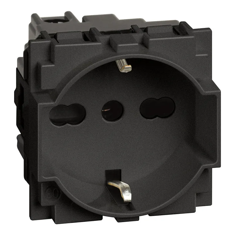 BTICINO KG4140A16 - Presa Standard Tedesco E Bipasso 10/16A 250 V Ac - Nero - Now