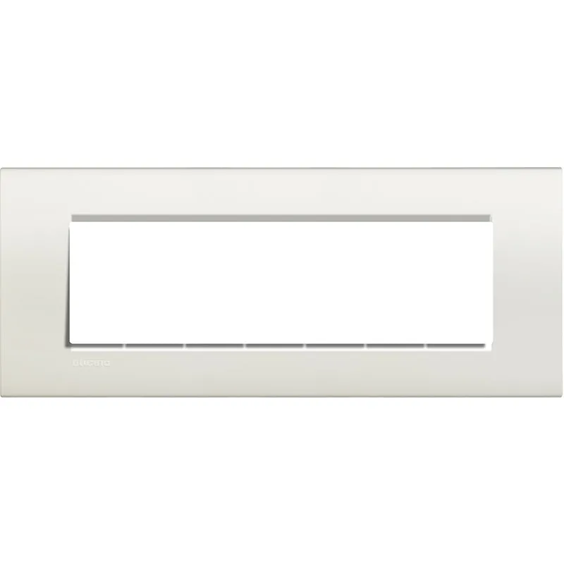 BTICINO LNA4807BI - Placca Quadra 7 Moduli - Bianca - LivingLight