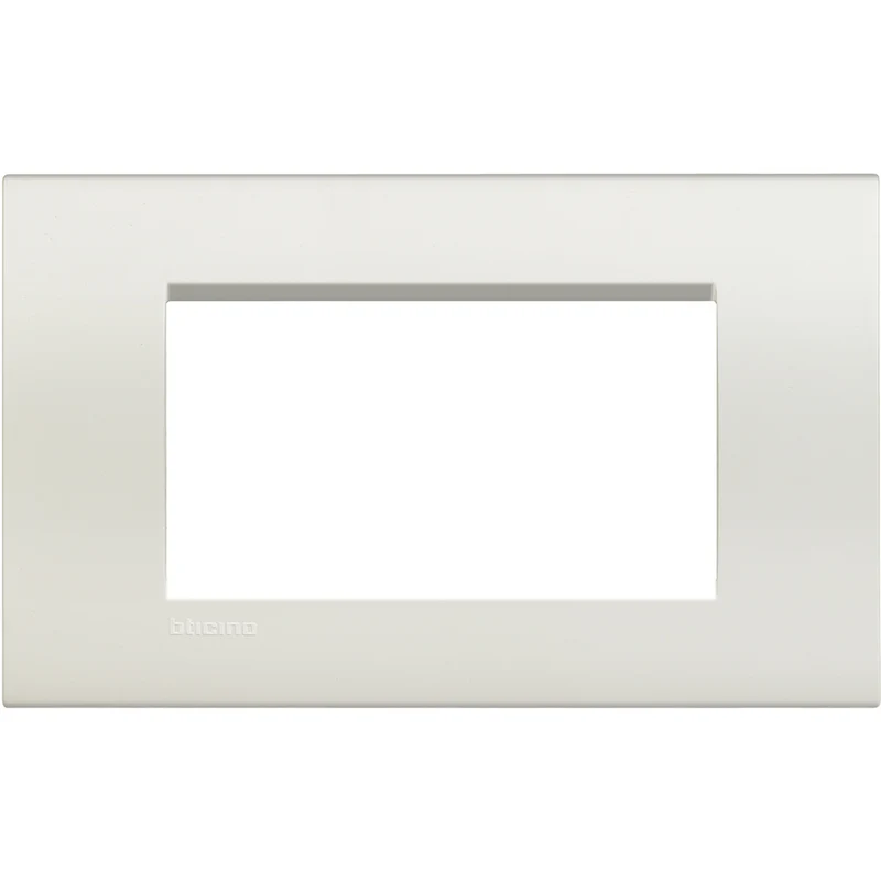 BTICINO LNA4804BI - Placca Quadra 4 Moduli - Bianca - LivingLight