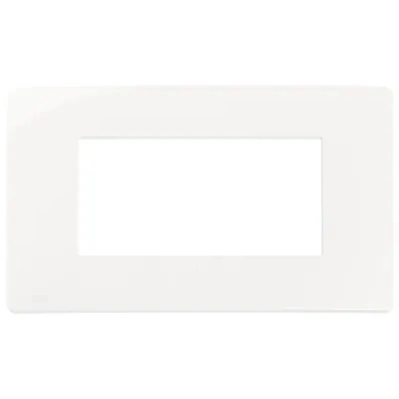 VIMAR 14654U.01 - Placca Plana Up 4 Moduli Bianco Tecnopolimero