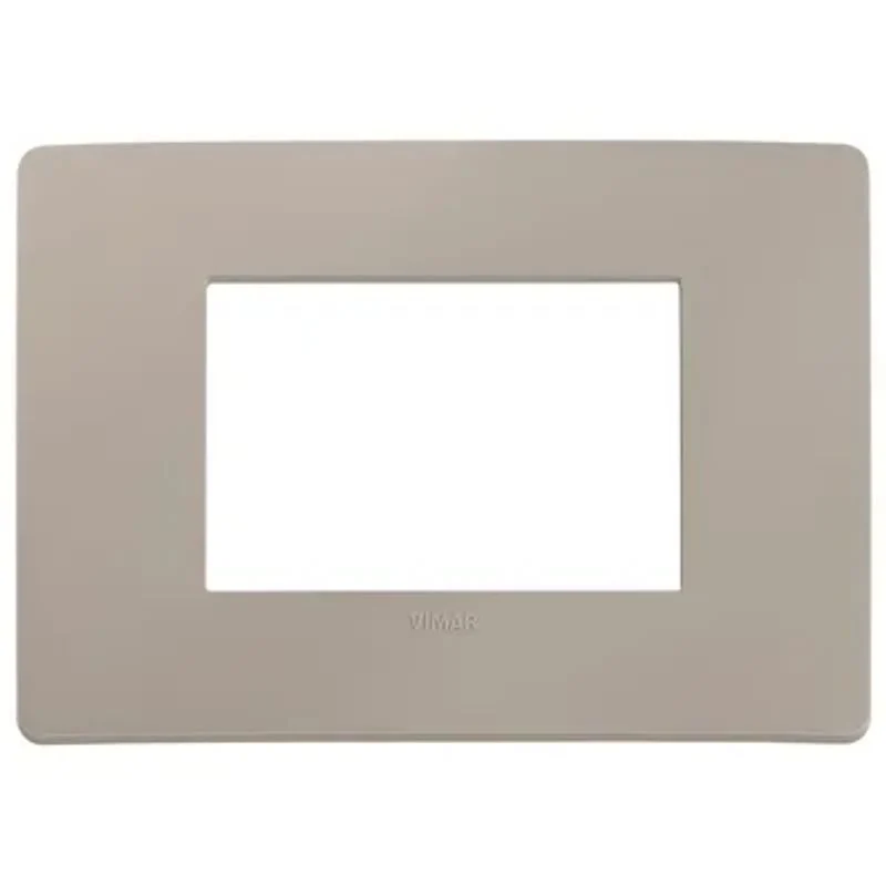 VIMAR 14653U.15 - Placca Plana Up 3 Moduli Tortora Matt Tecnopolimero