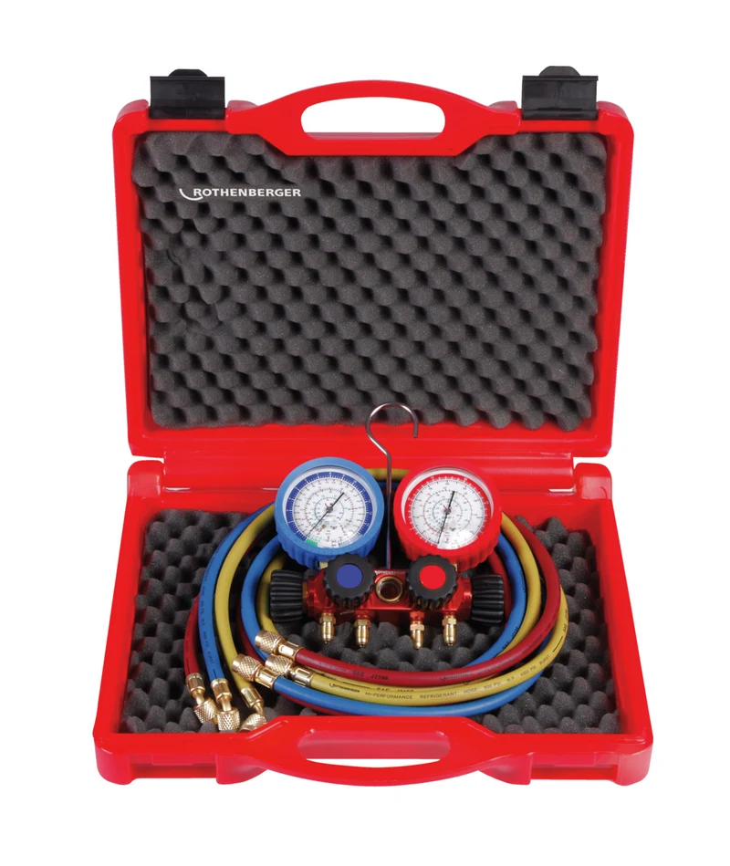 Kit gruppi manometrici a 4 vie, per R22-R407C ROTHENBERGER