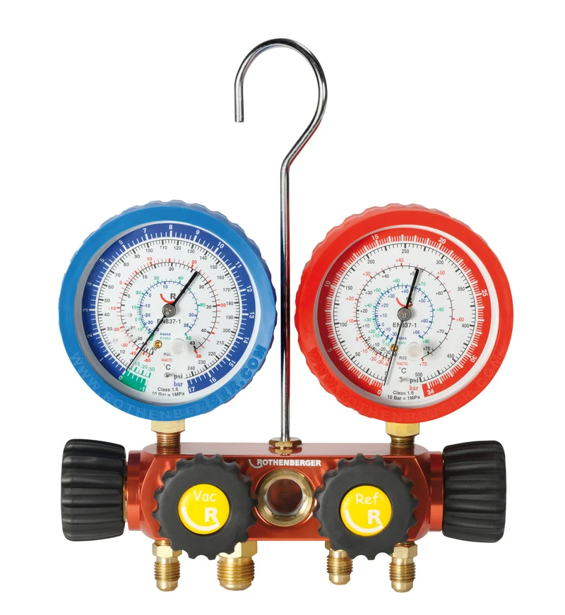 Gruppo manometrico a 4 vie II Plus, per R410A e R32 ROTHENBERGER