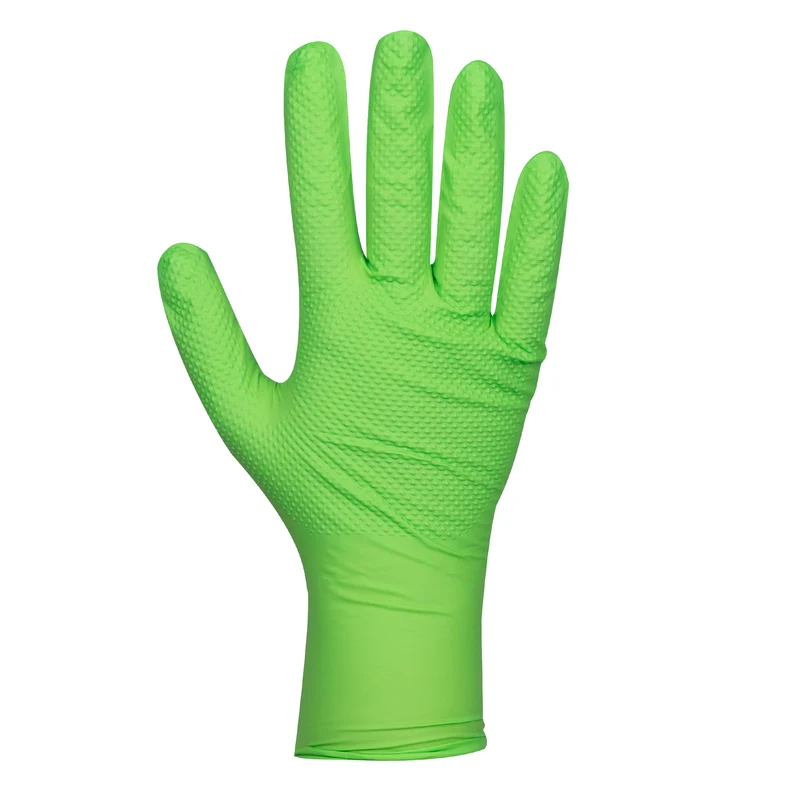Guanti nitrile diamantati JBM verdi conf.1000pz