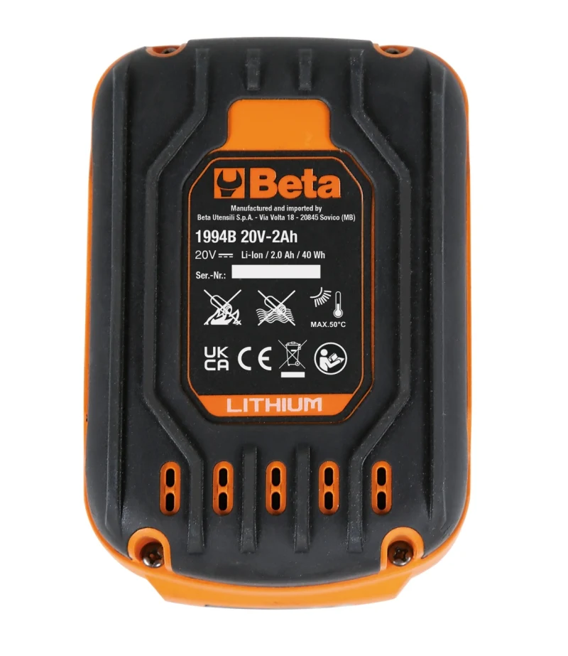 Batteria agli ioni di litio da 2 Ah per utensili 20V Beta 1994B 20V-2AH