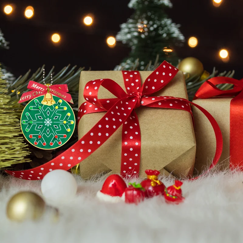 2pcs Learn to Solder Kit Christmas Soldering Kit for Beginners: DIY Flashing LED Tree & Snowflake Decoration Soldering Kit，Fun Electronic Project Kit for School and Home Teaching Learning