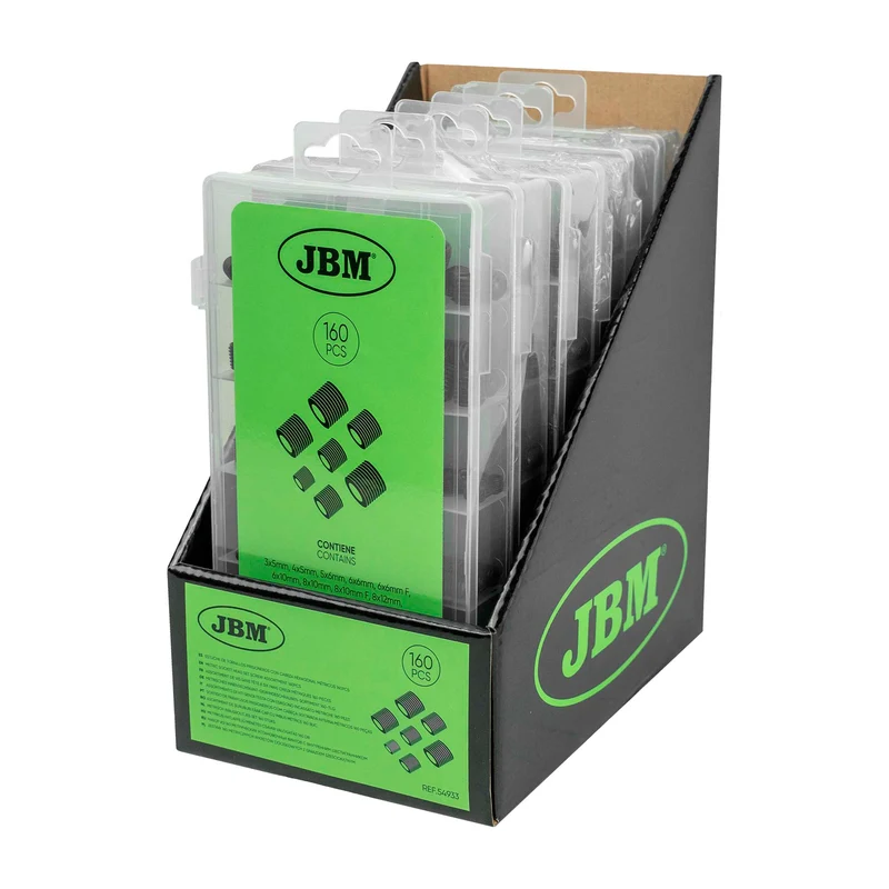 ASSORTIMENTO DI VITI SENZA TESTA CON ESAGONO INCASSATO METRICHE 160 PEZZI 54933 JBM