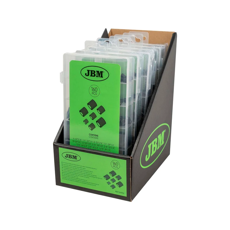 ASSORTIMENTO DI VITI SENZA TESTA CON ESAGONO INCASSATO SAE 160 PEZZI 54932 JBM