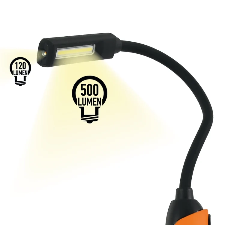 Lampada ricaricabile magnetica a LED con testa snodata Beta 1838F