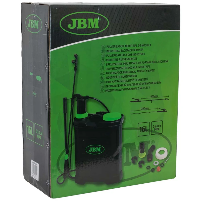 SPRUZZATORE INDUSTRIALE DA PORTARE SULLA SCHIENA DA 16 LITRI 54014 JBM