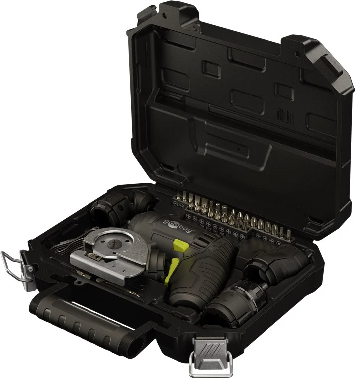 Set mini avvitatore a batteria 4 in 1 con taglierina
