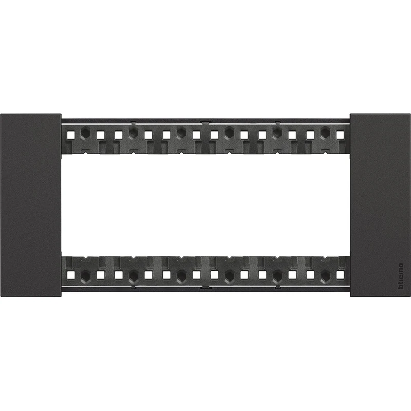 Placca 6 posti bticino living now colore nero KA4806KG