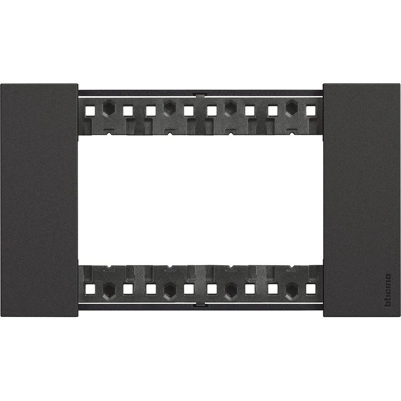 Placca 4 posti bticino living now colore nero KA4804KG