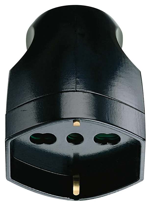 VIMAR 00225 - Presa mobile 2P+T 16A universale assiale nero