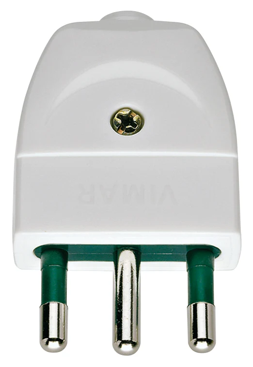 VIMAR 00202.B - Spina 2P+T 16 A 250V standard italiana, tipo S17, bianca