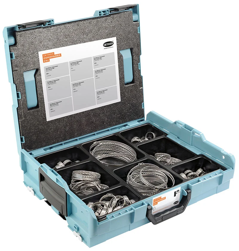 ASSORTIMENTO 124 PEZZI, FASCETTE OETIKER REGOLABILI PER GIUNTI AUTOVETTURE FMOETIKERPG259