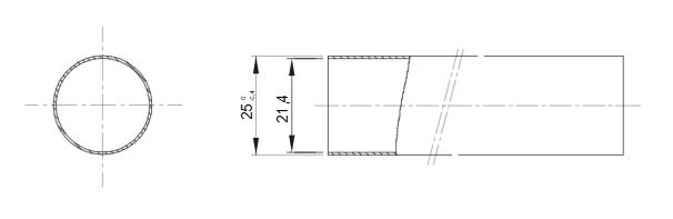 Tubo Rigido in PVC diametro 25mm Lunghezza 3 metri
