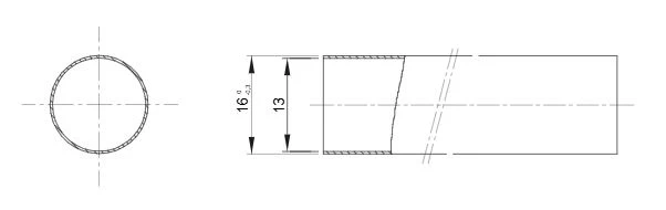 Tubo Rigido in PVC diametro 16mm Lunghezza 3 metri
