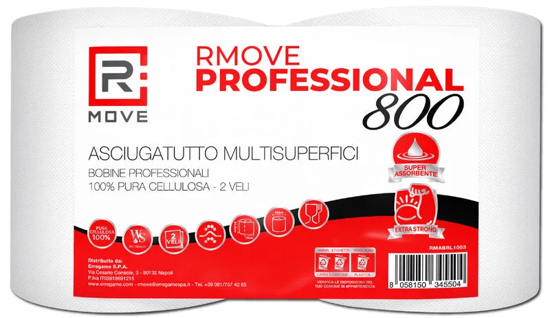Bobina asciugatutto 800 strappi 2 veli Professionale