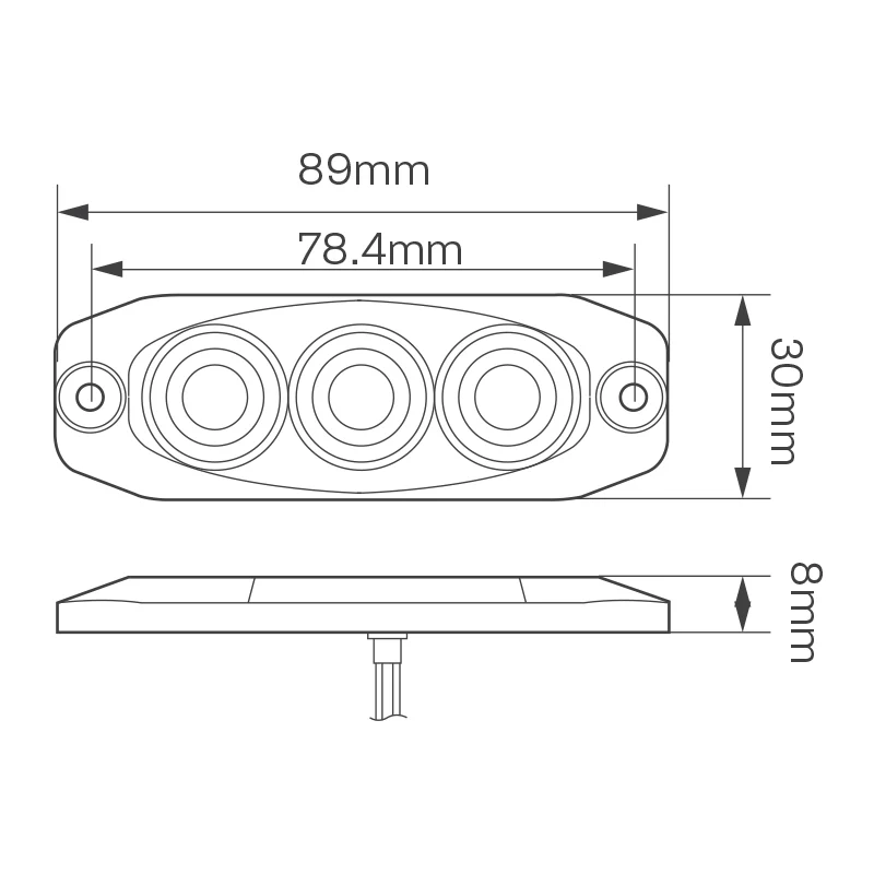 Spia piccola a basso profilo / LED Autolamp serie 11