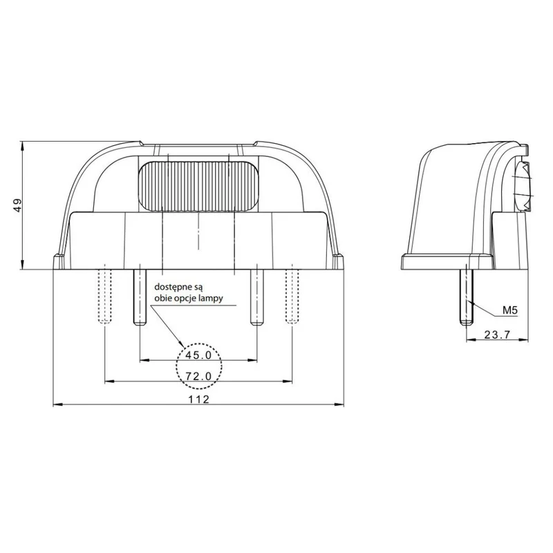 Luce targa a LED / Luce targa
