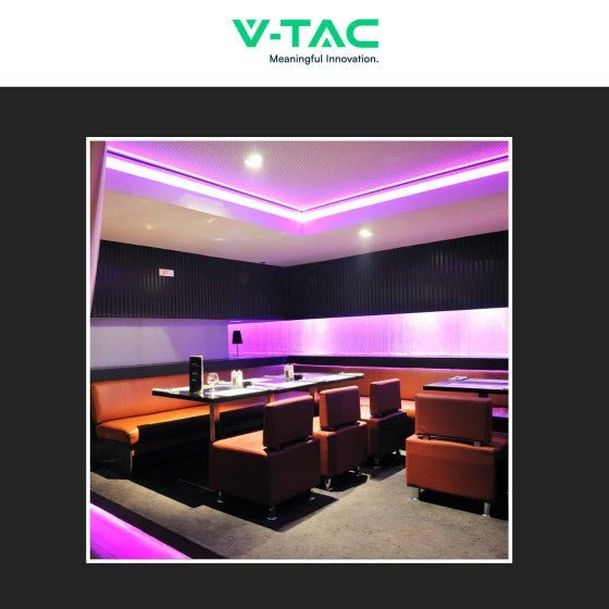 V-Tac Striscia LED Flessibile 35W SMD RGB 60 LED/metro 12V IP65 - Bobina da 5 metri Potenza 7 w/m