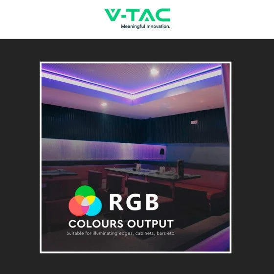 V-Tac Striscia LED Flessibile 35W SMD RGB 60 LED/metro 12V - Bobina da 5 metri- Potenza 7w/m