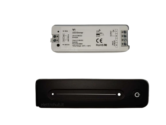 Kit Controller Dimmer a 4 Zone per Strisce LED con Telecomando e Connessione Pulsante Cablato