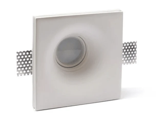 Portafaretto Rotondo fondo, da Incasso, in Gesso per Lampadine GU10 e GU5.3 - Parte interna di forma conica