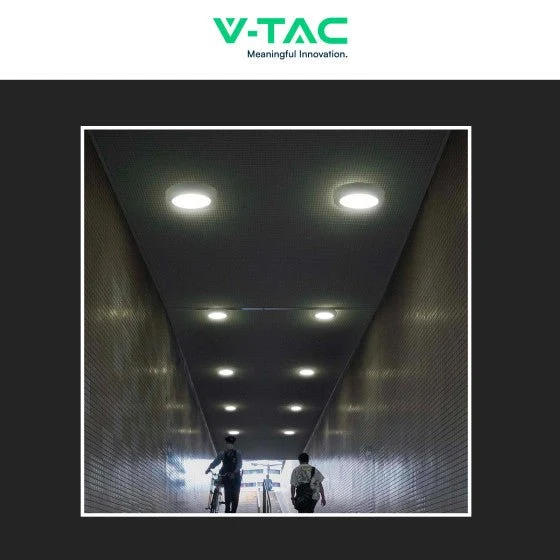 Pannello LED Rotondo 12W V-Tac SMD da Parete con Driver - Disponibile Luce: Calda 3000K, Naturale 4000K e Fredda 6500K