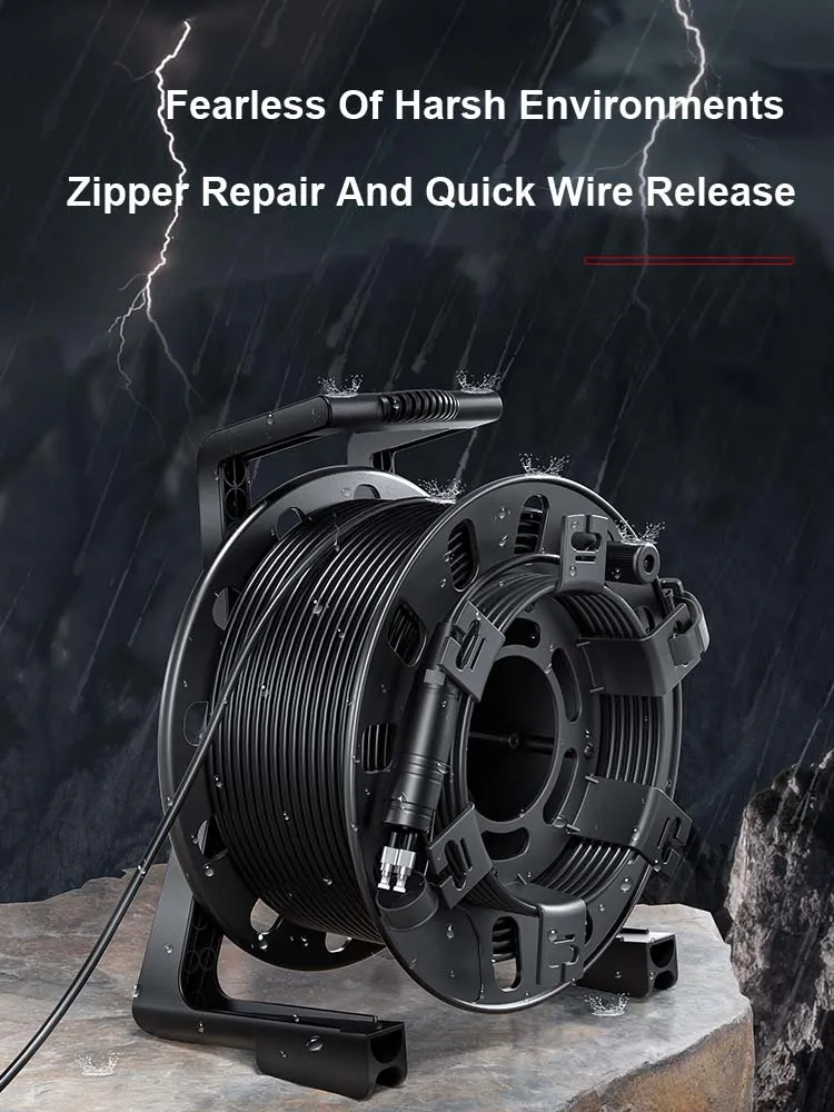 AMPCOM TPU Handheld Fiber Optic Cable Laydown Cart Lightweight Fiber Optic Cable Laydown Cart