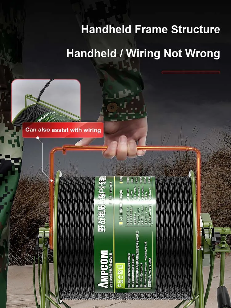 AMPCOM Field Cable Laydown Cart Efficient Field Cable Laydown Cart
