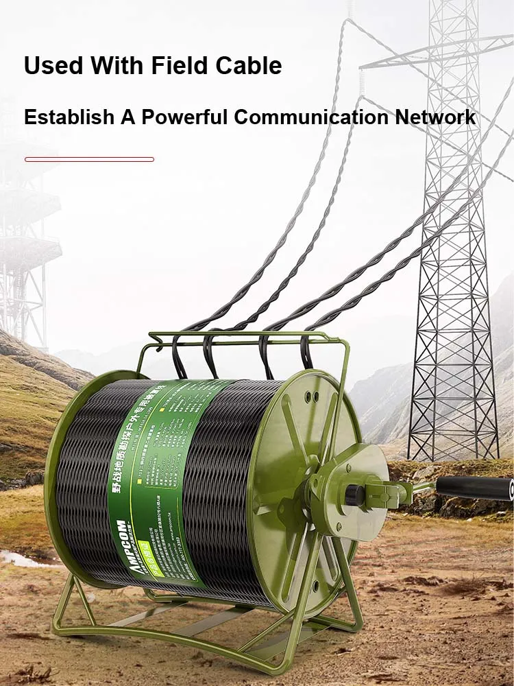 AMPCOM Field Cable Laydown Cart Efficient Field Cable Laydown Cart