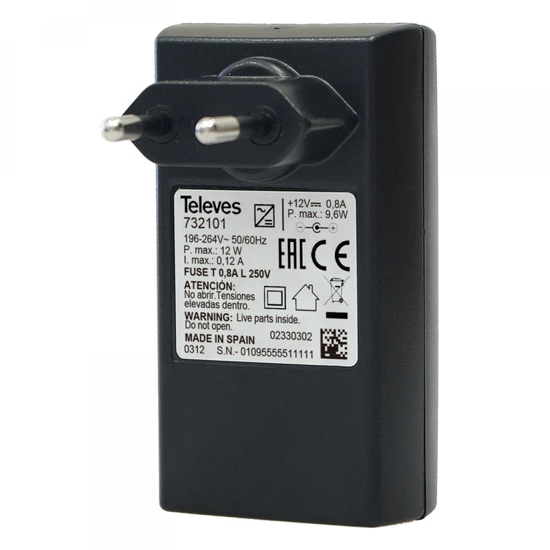 Alimentatore Televes 12V 0,8A – 732101