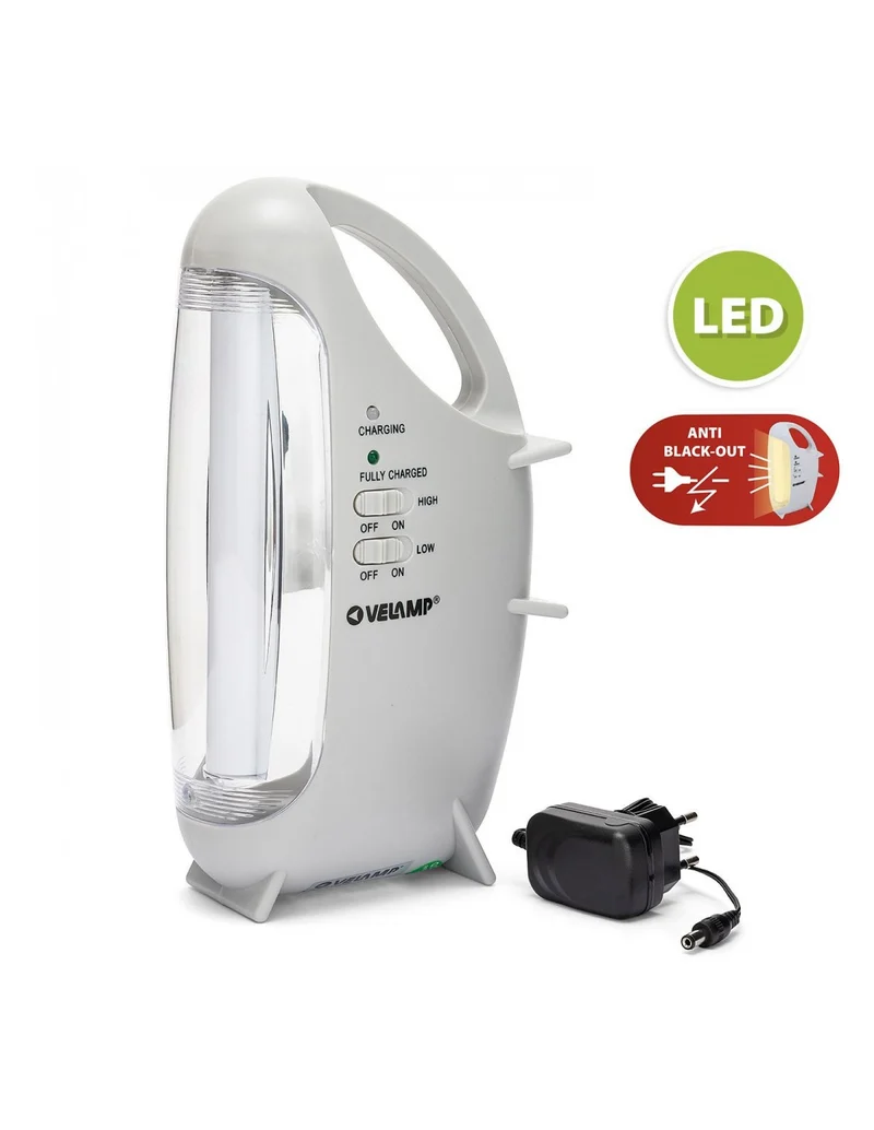 Lampada di Emergenza LED Portatile Ricaricabile Velamp Ovidea 320lm – IR160EVO