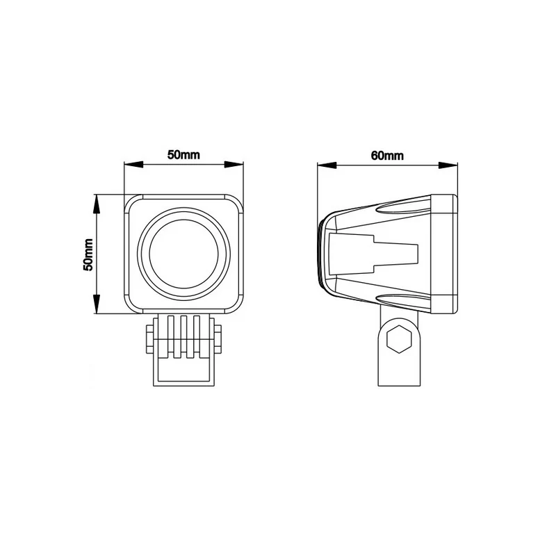 Faretto da lavoro a LED CREE con fascio luminoso compatto da 10W