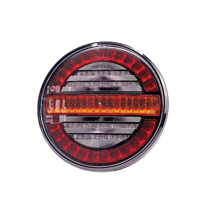 Fanale da rimorchio rotondo stile hamburger Fristom con indicatore dinamico