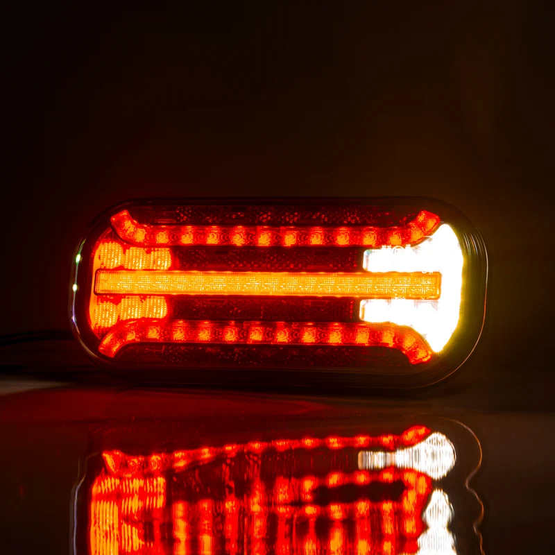 Fanale per rimorchio a LED con indicatore progressivo / 6 funzioni / 214 mm