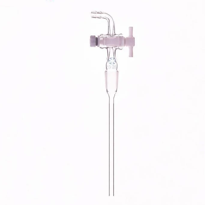 Tubo ingresso con snodo e rubinetto in PTFE, lunghezza 200 mm