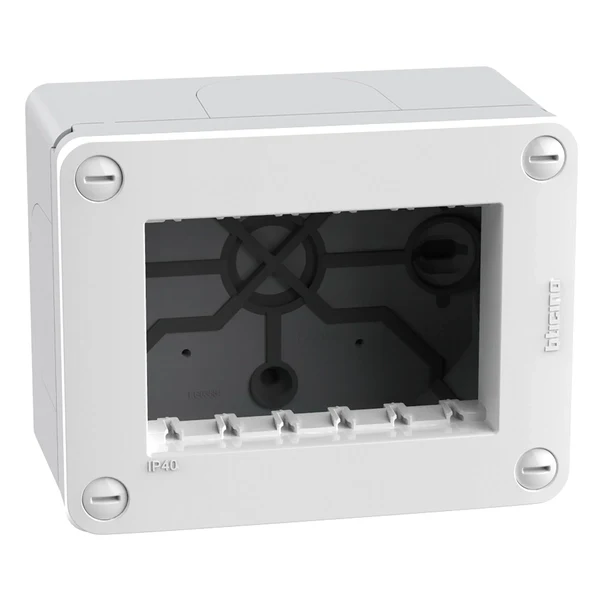 Contenitore da parete BTicino MatixGo ip40 3 moduli bianco idrogo 28403w