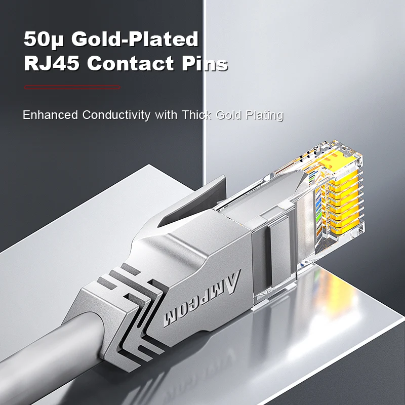 AMPCOM CAT6 Unshielded (UTP) PVC Network Patch Cable for Home or Data Center