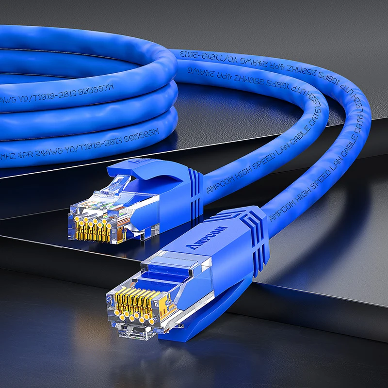 AMPCOM CAT6 UTP 24AWG LSZH Patch Cable for Data Center Cabling or Surveillance System Wiring
