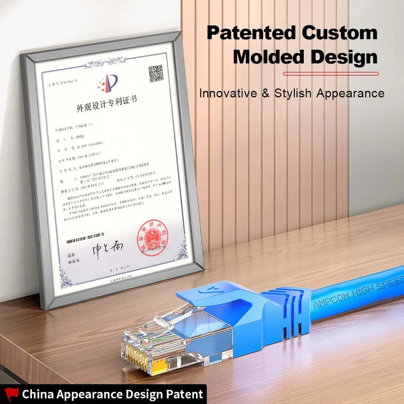 AMPCOM Ultra-Flexible Cat8 26AWG S/FTP Network Patch Cable, Ultra-Flexible PVC Jacket
