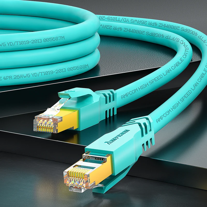 AMPCOM Ultra-Flexible Cat8 26AWG S/FTP Network Patch Cable, Ultra-Flexible PVC Jacket