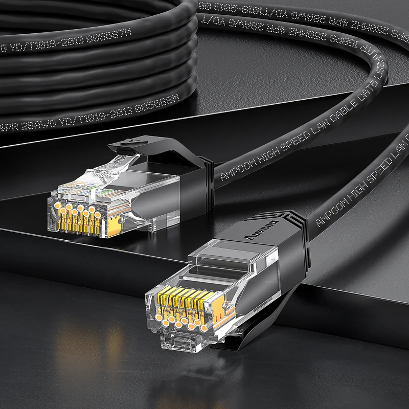 AMPCOM Cat6 28AWG UTP Patch Cable, Ultra-Slim, LSZH, for High-density Data Center Cabling