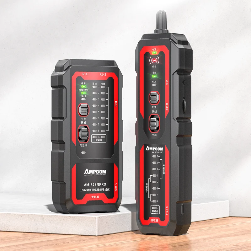 AMPCOM AM-828N pro Interference Resistance Multifunction Network Cable Tracker