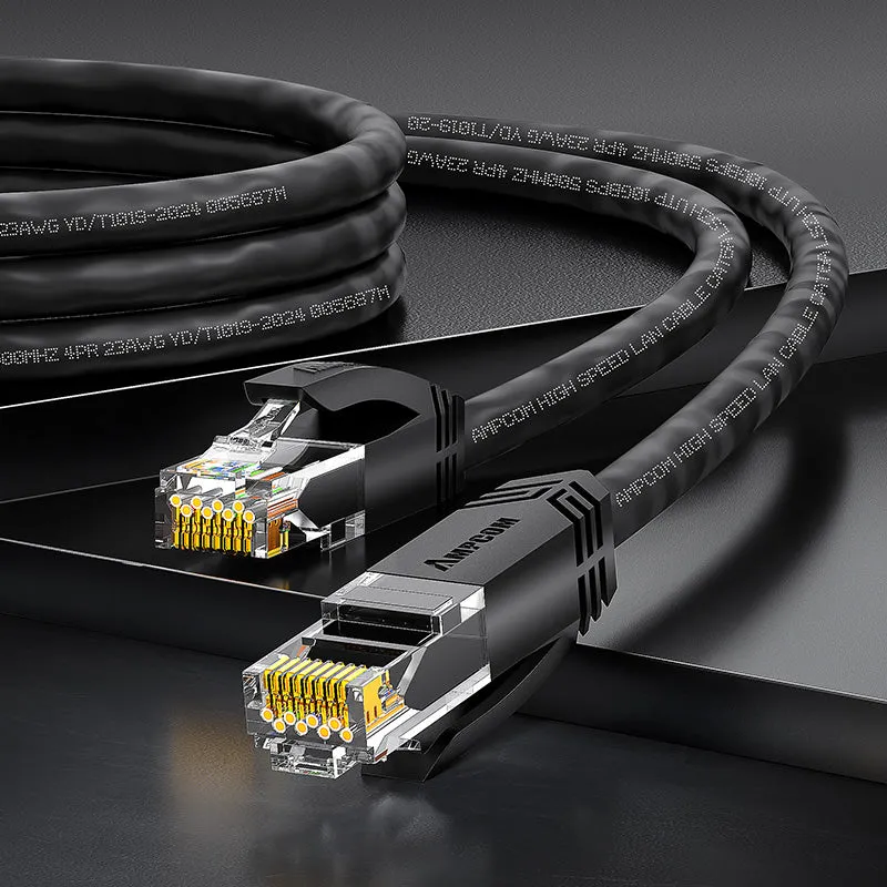 AMPCOM CAT6a 24AWG UTP LSZH Network Patch Cable for Data Center Cabling or Surveillance System Wiring