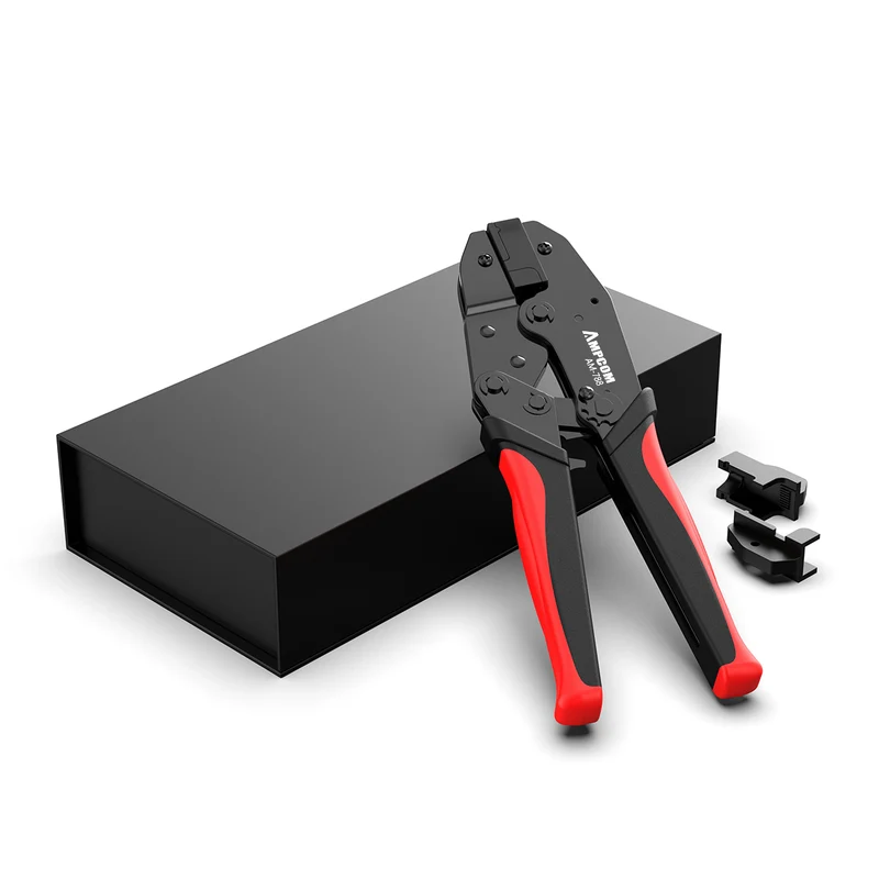 AM-788 One-step RJ45 Ratcheting Crimper Network Tool for Cat6A, Cat7 Shielded Connector with 2pcs Replaceable crimping dies