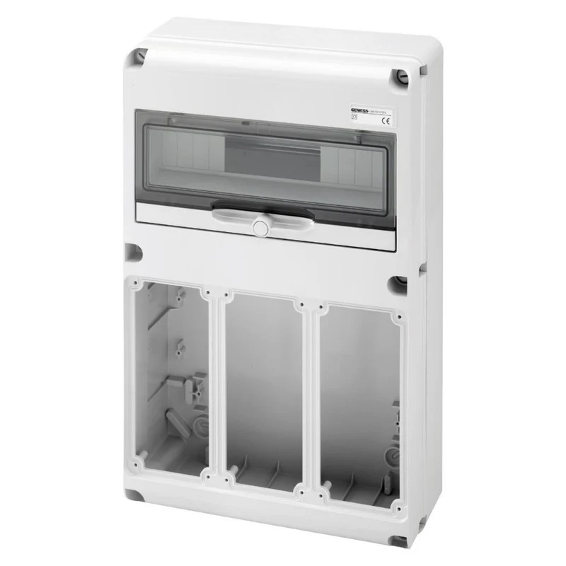 Quadro Q-DIN 14 Moduli IP65 con 3 Flange Prese Interbloccate 16/32A Gewiss – GW68010N